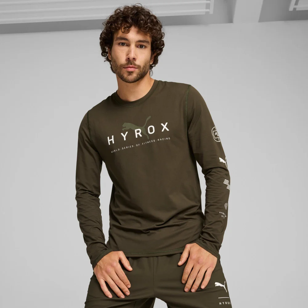 HYROX x PUMA Run Cloudspun LS Tee - Green - S Image 1