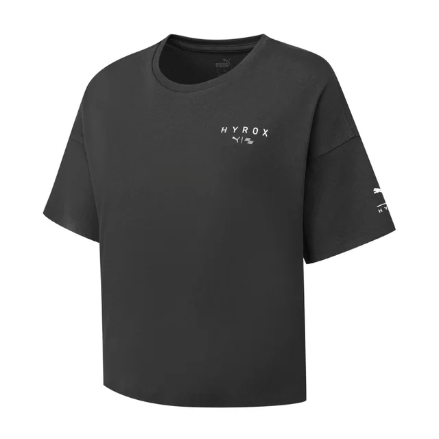 PUMA x Hyrox World Cropped Tee Womens - Dark Grey