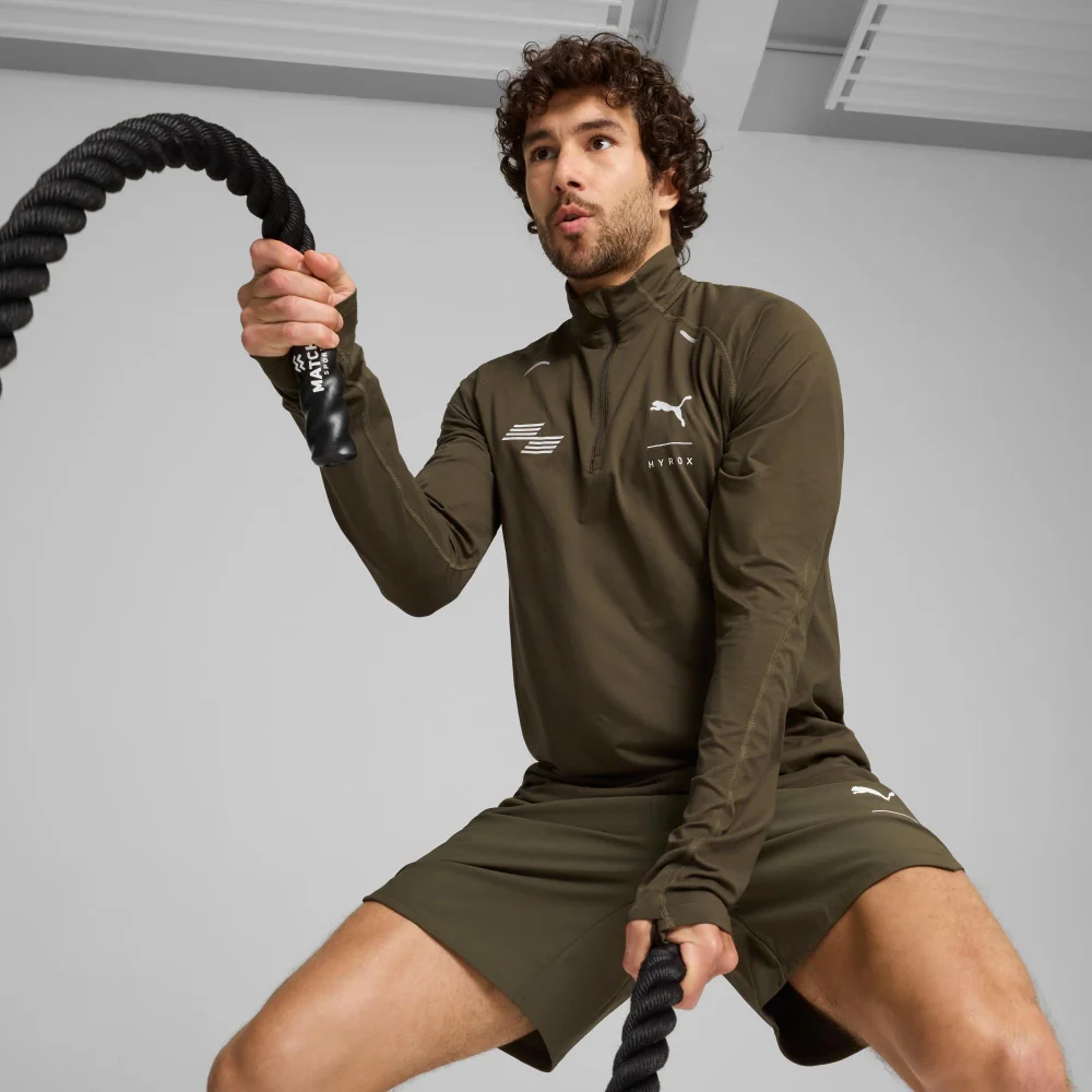 HYROX x PUMA Run Cloudspun 1/4 Zip - Green - S Image 1