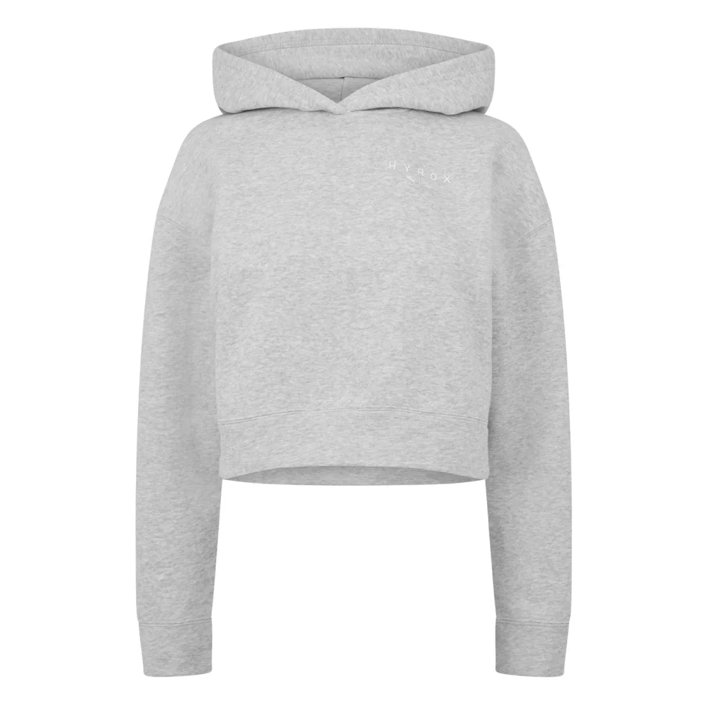 PUMA x HYROX World Cropped Hoodie Womens - Grey - M Image 1