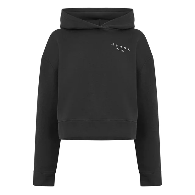 PUMA x HYROX World Cropped Hoodie Womens - Dark Grey