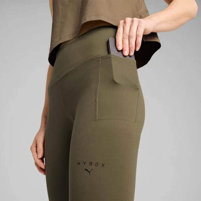 Womens PUMA x HYROX Cloudspun Full Tight - Green