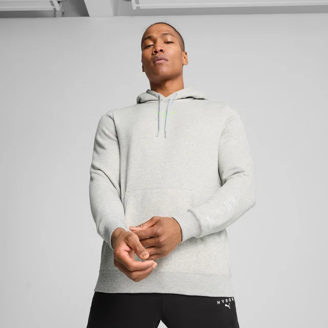 Mens PUMA x HYROX Heavyweight Hoodie - Grey