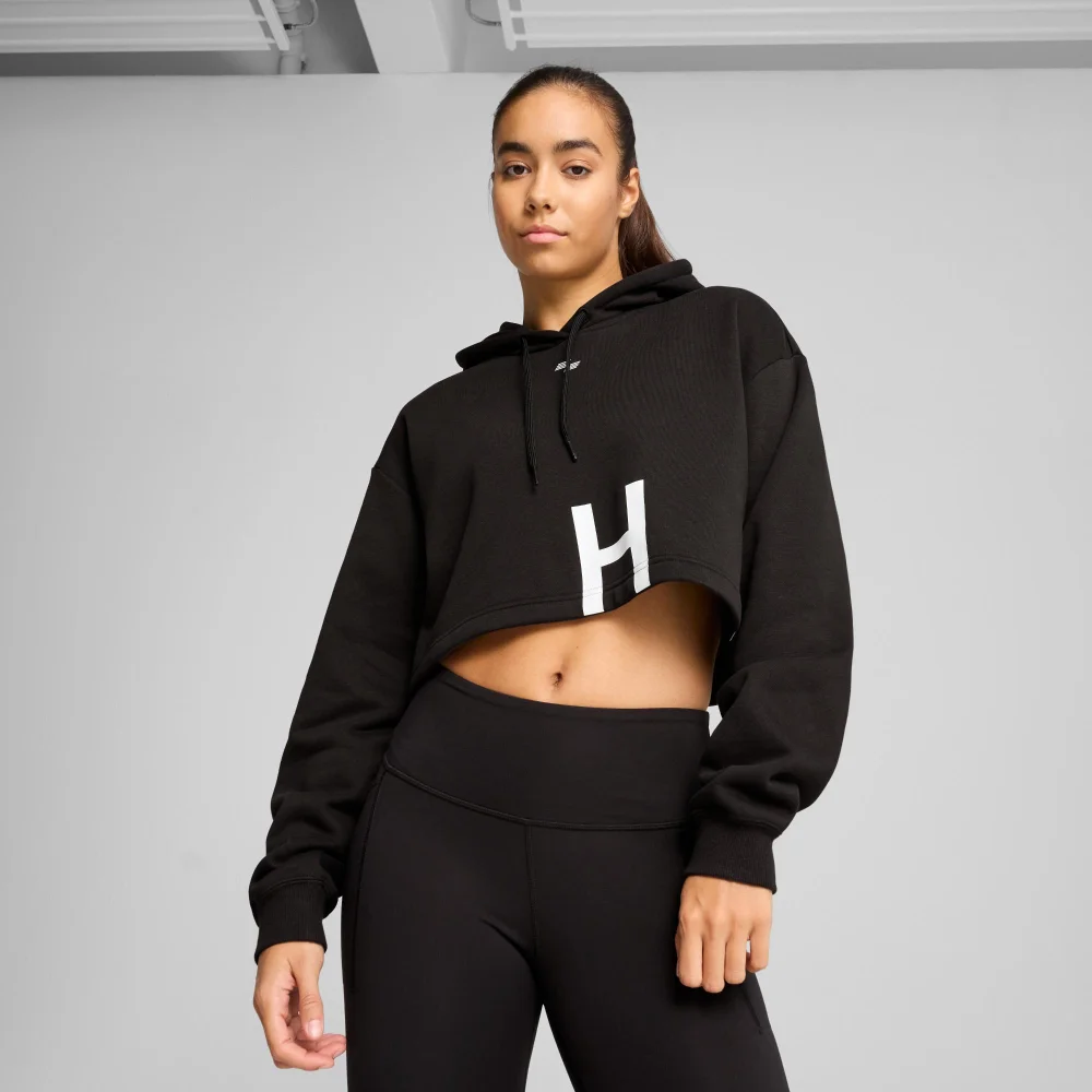 Womens PUMA x HYROX Heavyweight Hoodie - Black - S Image 1