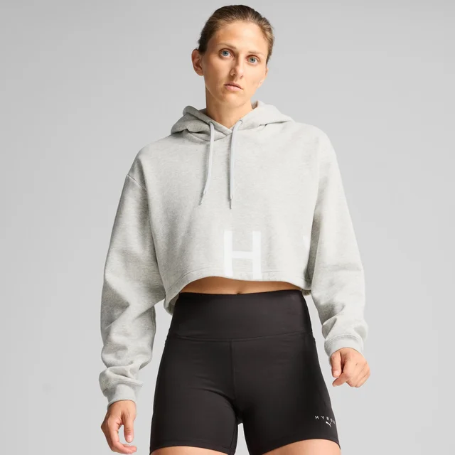 Womens PUMA x HYROX Heavyweight Hoodie - Grey