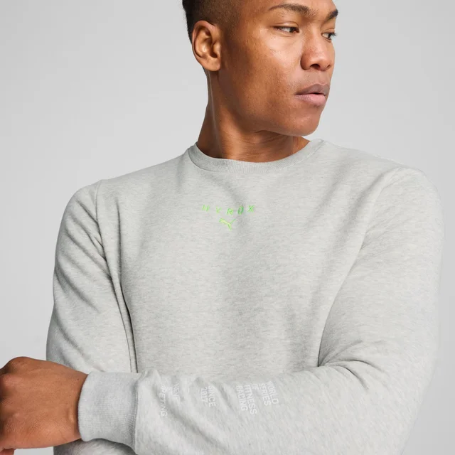 Mens PUMA x HYROX Heavyweight Crew - Grey