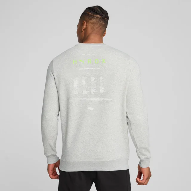 Mens PUMA x HYROX Heavyweight Crew - Grey