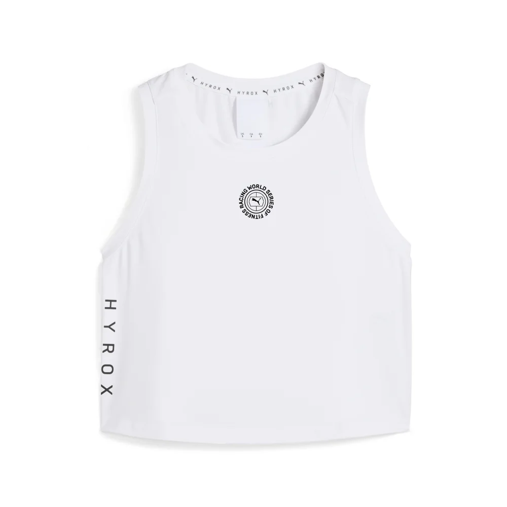 Womens PUMA x HYROX Cloudspun Sleevless - White - S Image 1