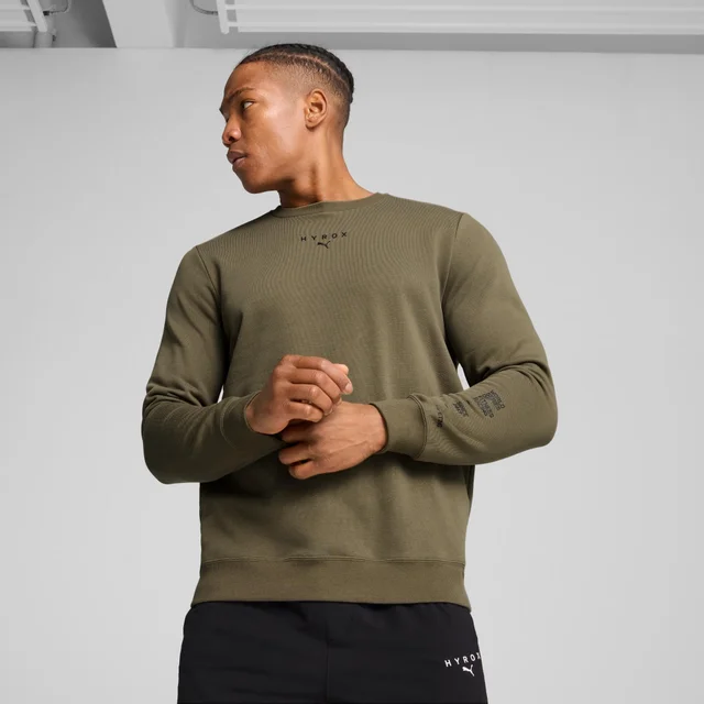 Mens PUMA x HYROX Heavyweight Crew - Green