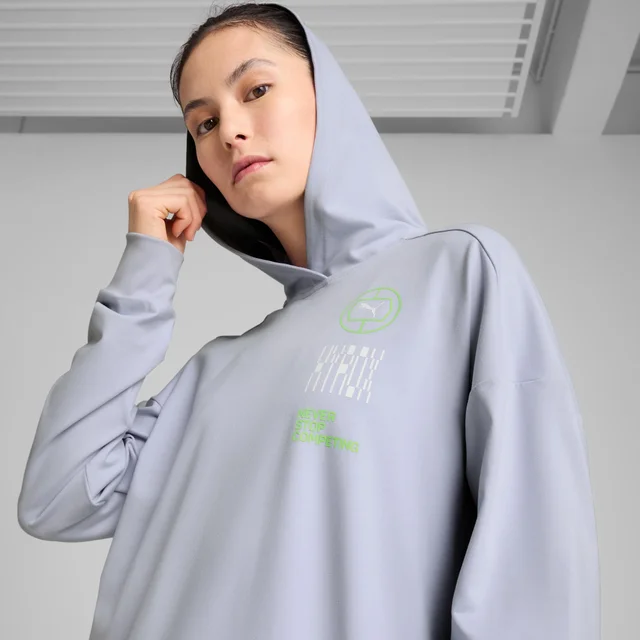 Womens PUMA x HYROX Cloudspun Hoodie - Blue