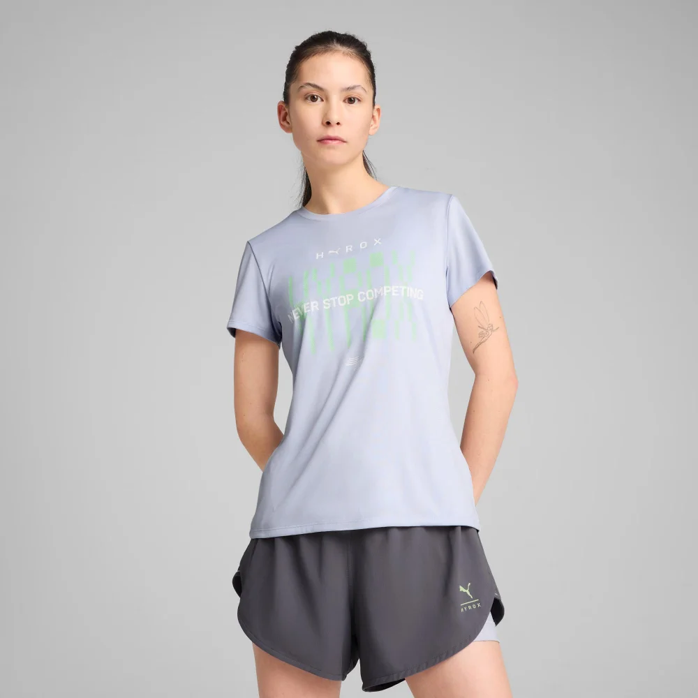 Womens PUMA x HYROX TAD TEE - Blue - S Image 1