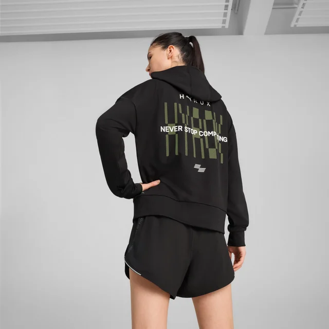 Womens PUMA x HYROX Cloudspun Hoodie - Black