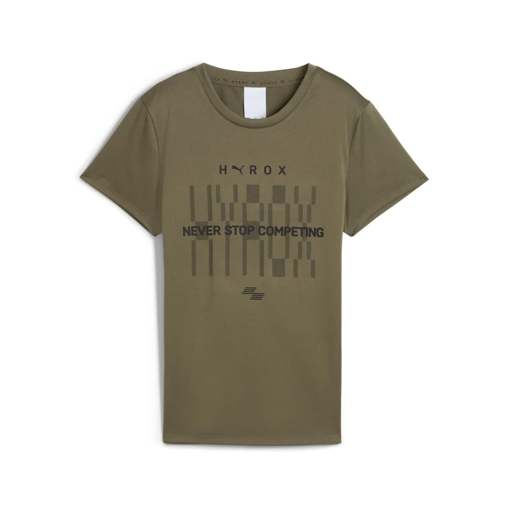 Womens PUMA x HYROX TAD TEE - Green - S Image 1