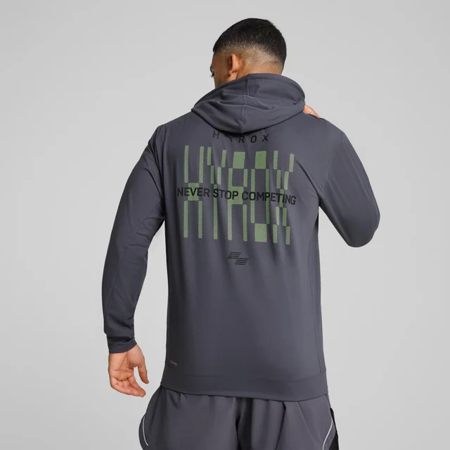 Mens PUMA x HYROX Cloudspun Hoodie - Grey