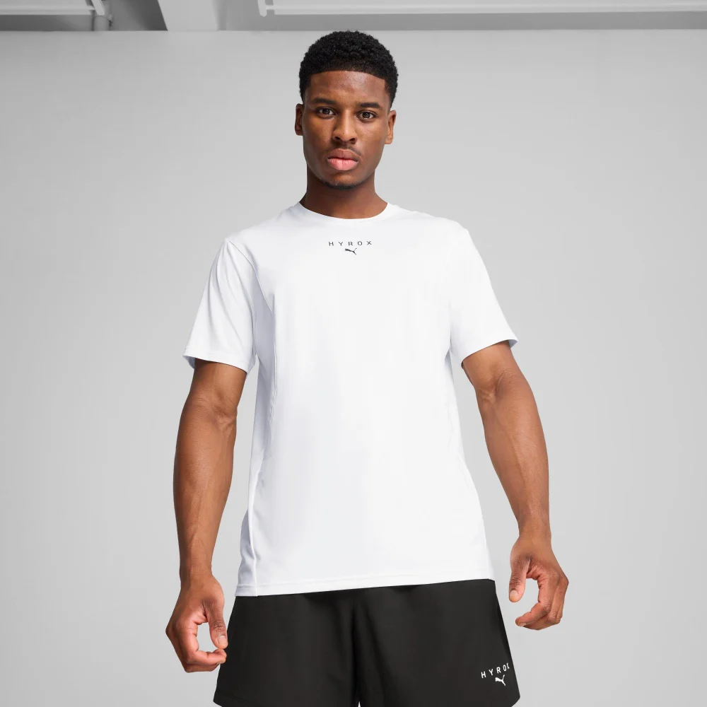 Mens PUMA x HYROX Cloudspun Tee - White - S Image 1