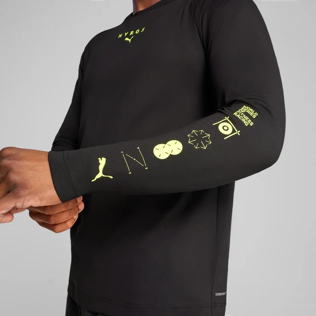 Mens PUMA x HYROX Cloudspun LS Tee - Black