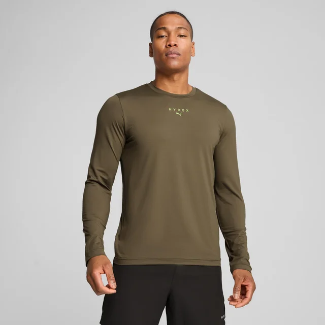 Mens PUMA x HYROX Cloudspun LS Tee - Green