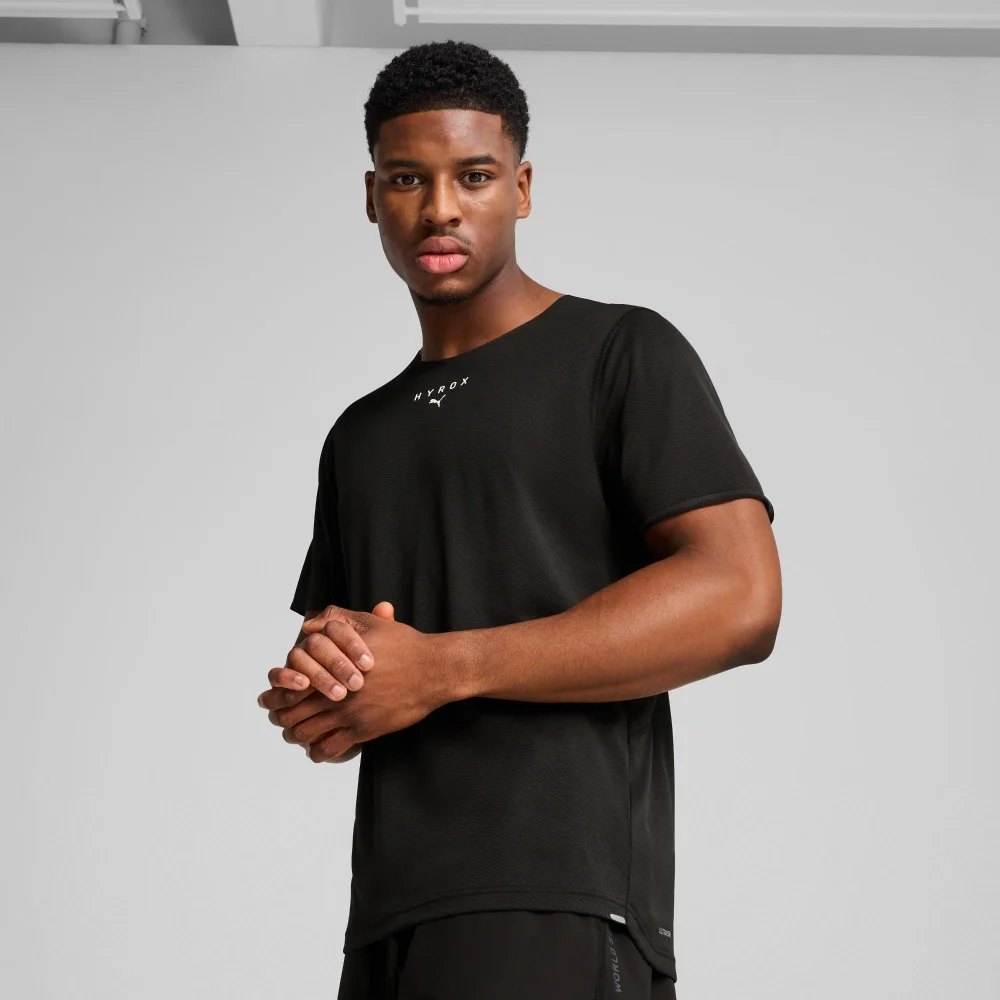 Mens PUMA x HYROX ULTRASPUN TEE - Black - S Image 1