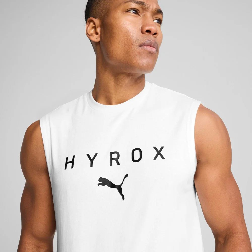 UNISEX PUMA x HYROX CUTOFF TANK - White - S Image 1