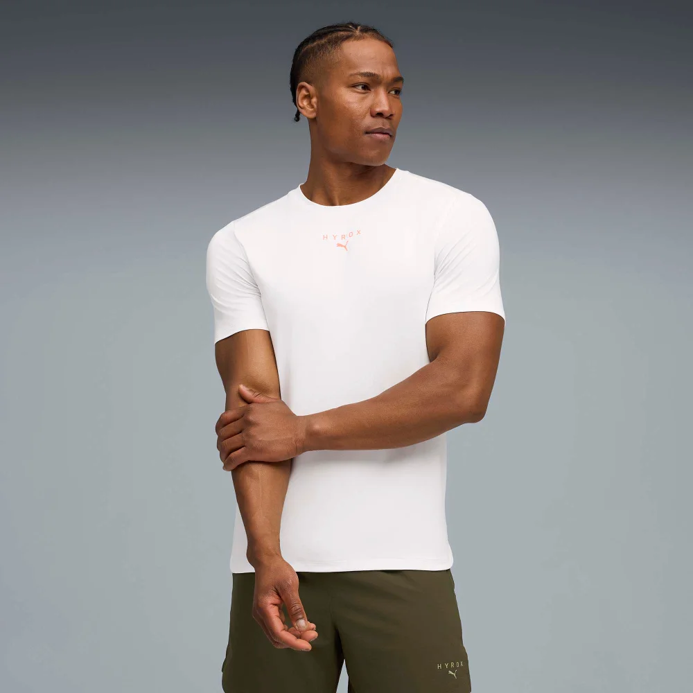 Mens PUMA x HYROX CLOUDSPUN THERMOADAPT TEE - White - S Image 1