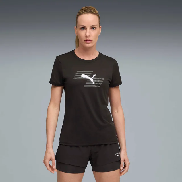 Womens PUMA x HYROX POLY GRAPHIC TEE - Black