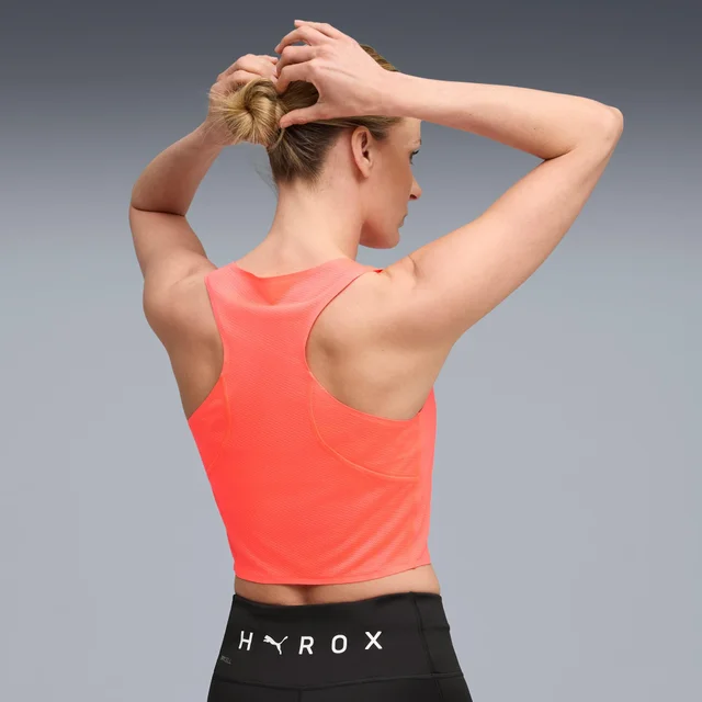 Womens PUMA x HYROX ULTRASPUN CROP TANK - Red
