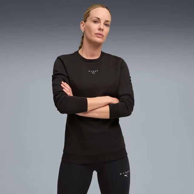 PUMA X HYROX Womens HEAVYWEIGHT CREW - Black