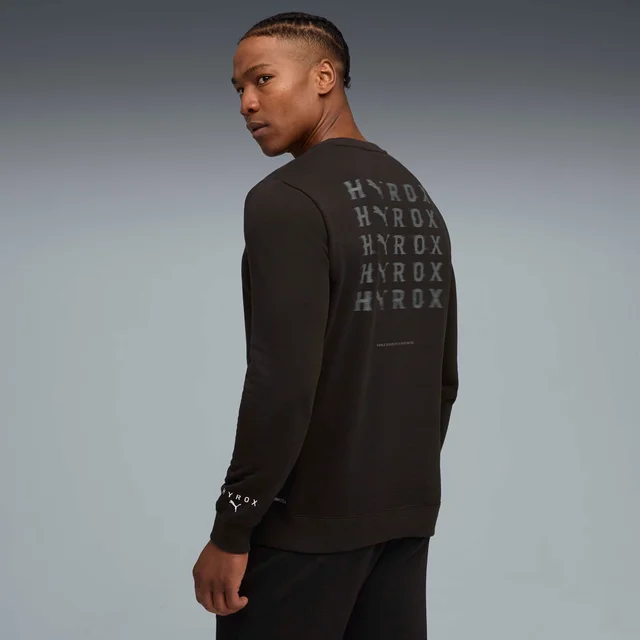 Mens PUMA x HYROX HEAVYWEIGHT CREWNECK - Black