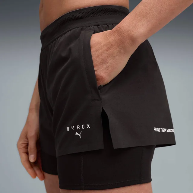Womens PUMA x HYROX 2IN1 SHORT - Black