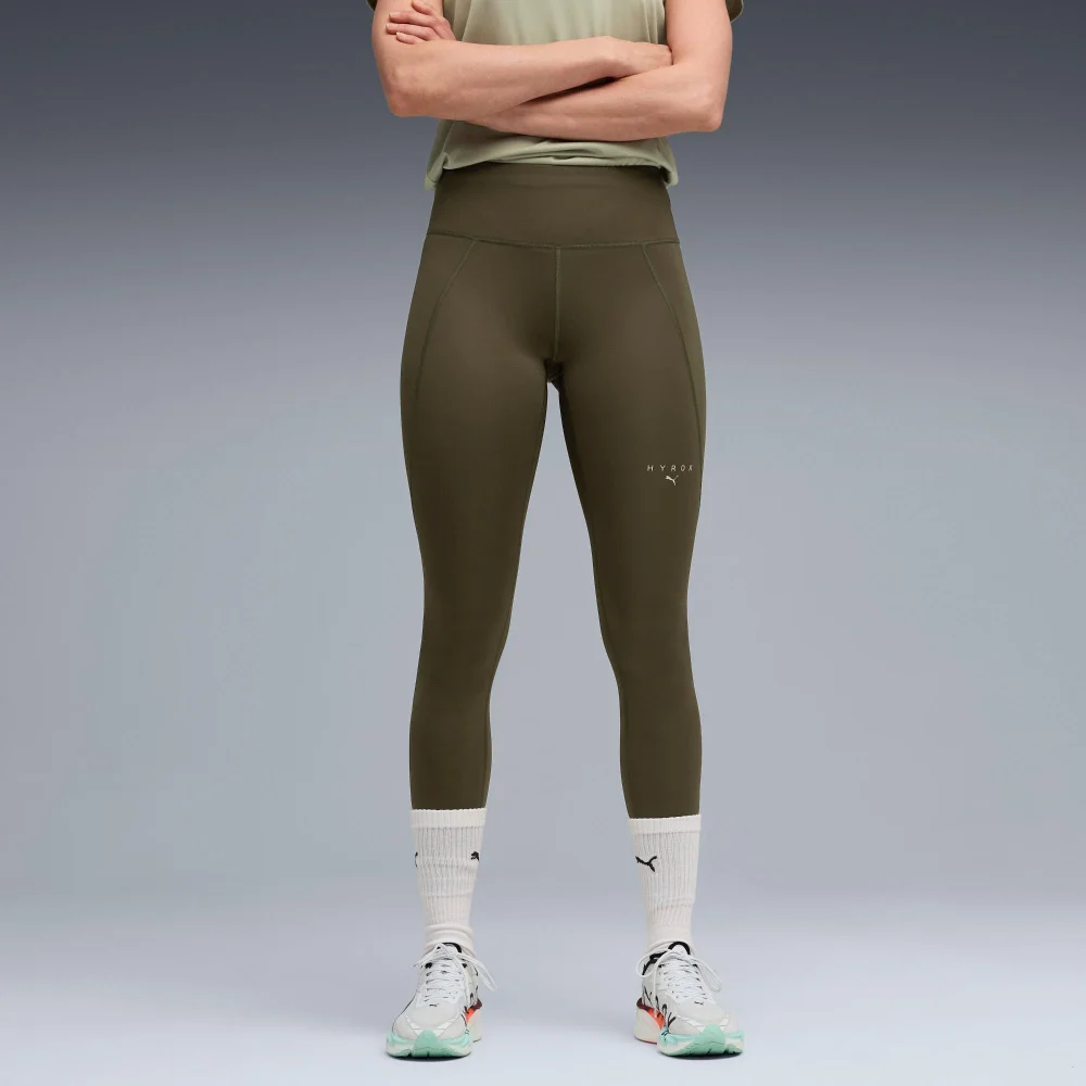 Womens PUMA X HYROX ESSENTIAL TIGHT - Green - S Image 1