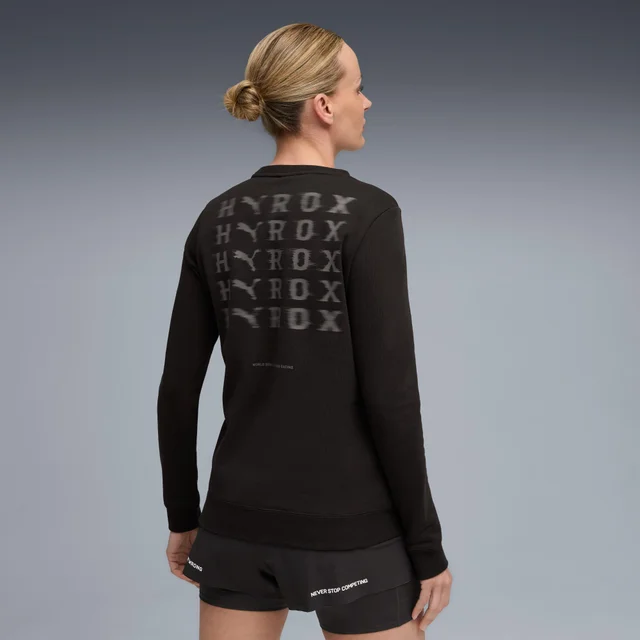 Womens PUMA x HYROX HEAVYWEIGHT CREW - Black