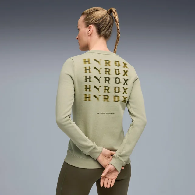 Womens PUMA x HYROX HEAVYWEIGHT CREW - Green