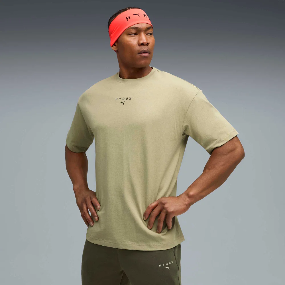 Mens PUMA x HYROX LIFESTYLE TEE - Green - S Image 1