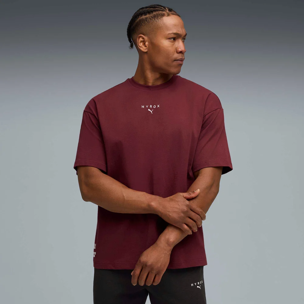 Mens PUMA x HYROX LIFESTYLE TEE - Red - XL Image 1