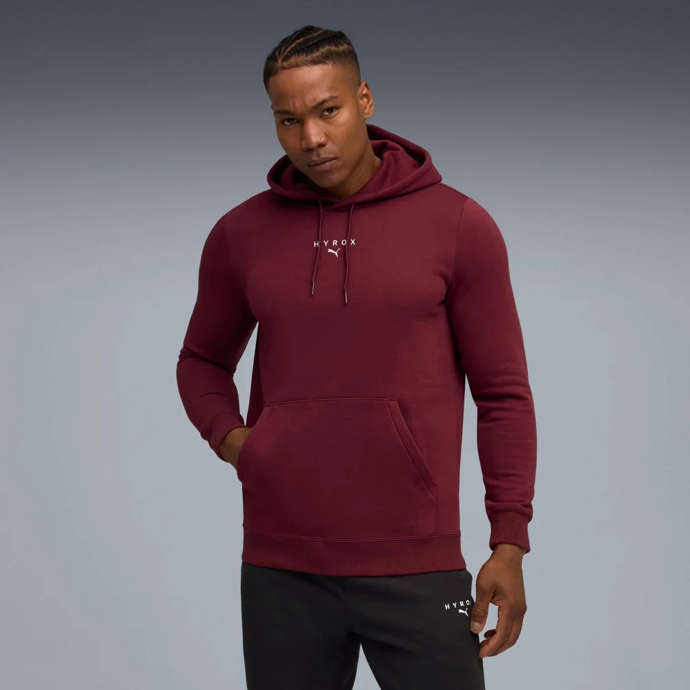 Mens PUMA x HYROX HEAVYWEIGHT HOODIE - Red - XL Image 1
