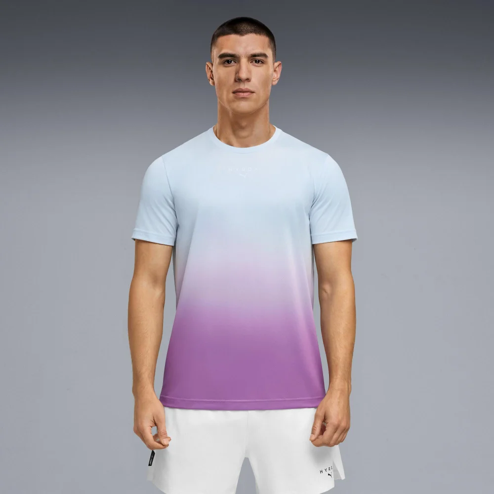 MEN'S POLY GRAPHIC TEE - light blue - M Image 1