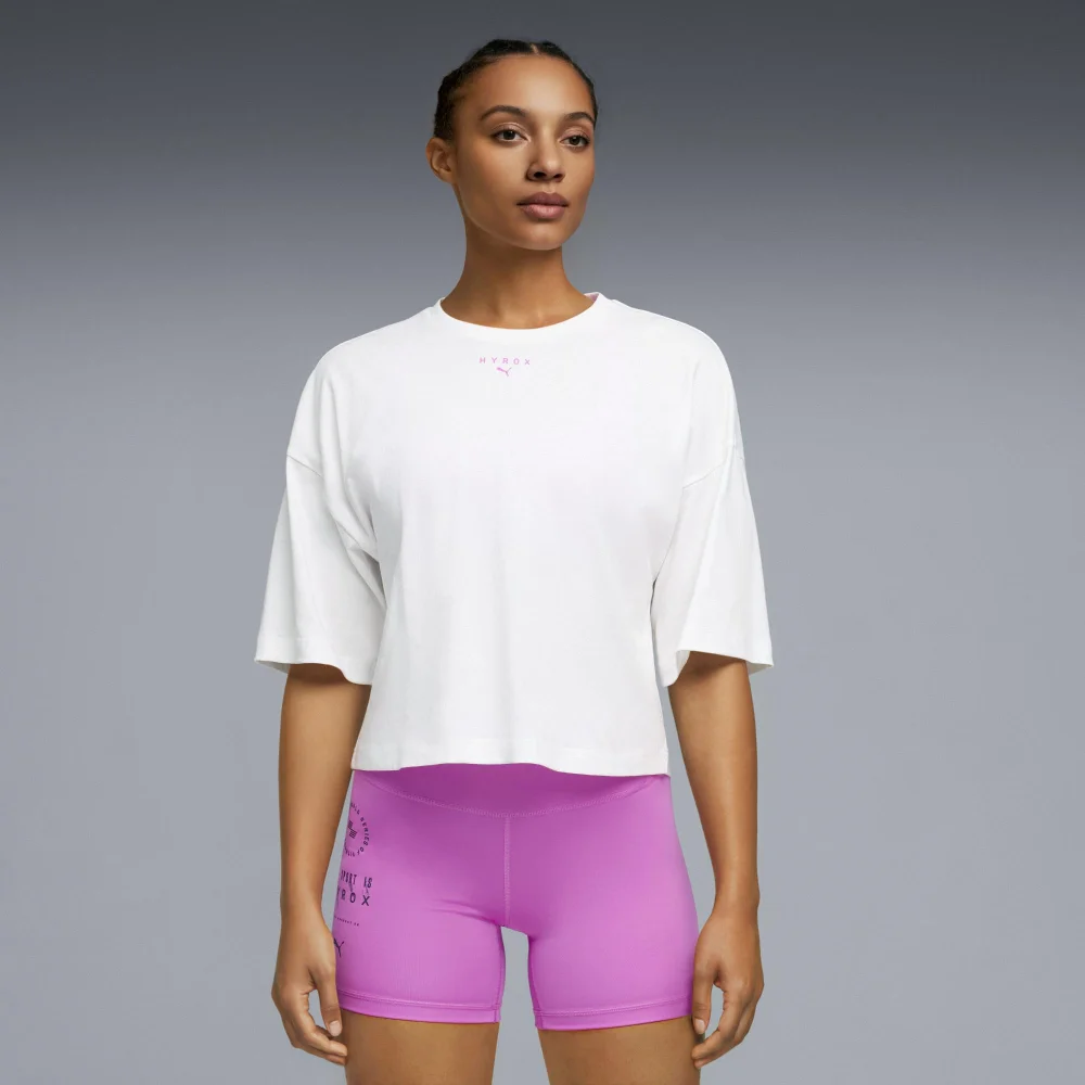 WOMEN'S CROPPED LIFESTYLE TEE - white - XXS Image 1