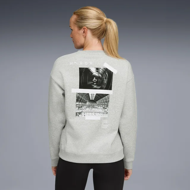 WOMEN'S HEAVYWEIGHT GRAPHIC CREWNECK - grey
