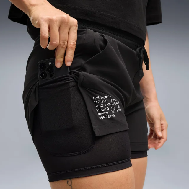 WOMEN'S 3" 2in1 SHORT - black