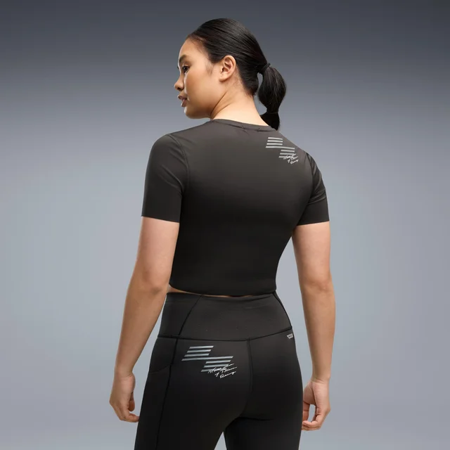 WOMEN'S PWRMODE CROP TEE - black