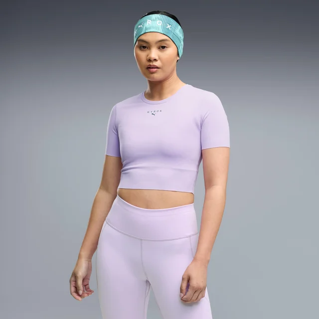 WOMEN'S PWRMODE CROP TEE - purple