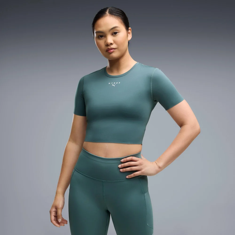 WOMEN'S PWRMODE CROP TEE - green - XXS Image 1