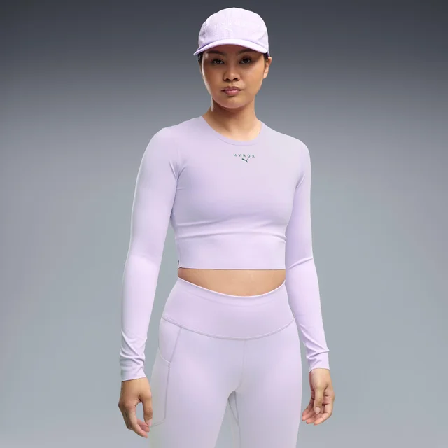 WOMEN'S PWRMODE CROPPED LS - purple