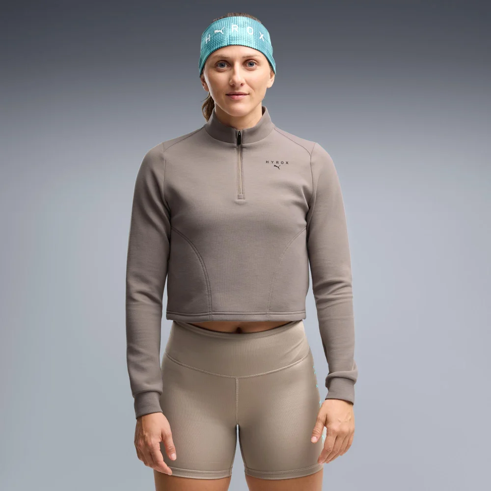 WOMEN'S CLOUDSPUN 1/4 ZIP - grey - XS Image 1