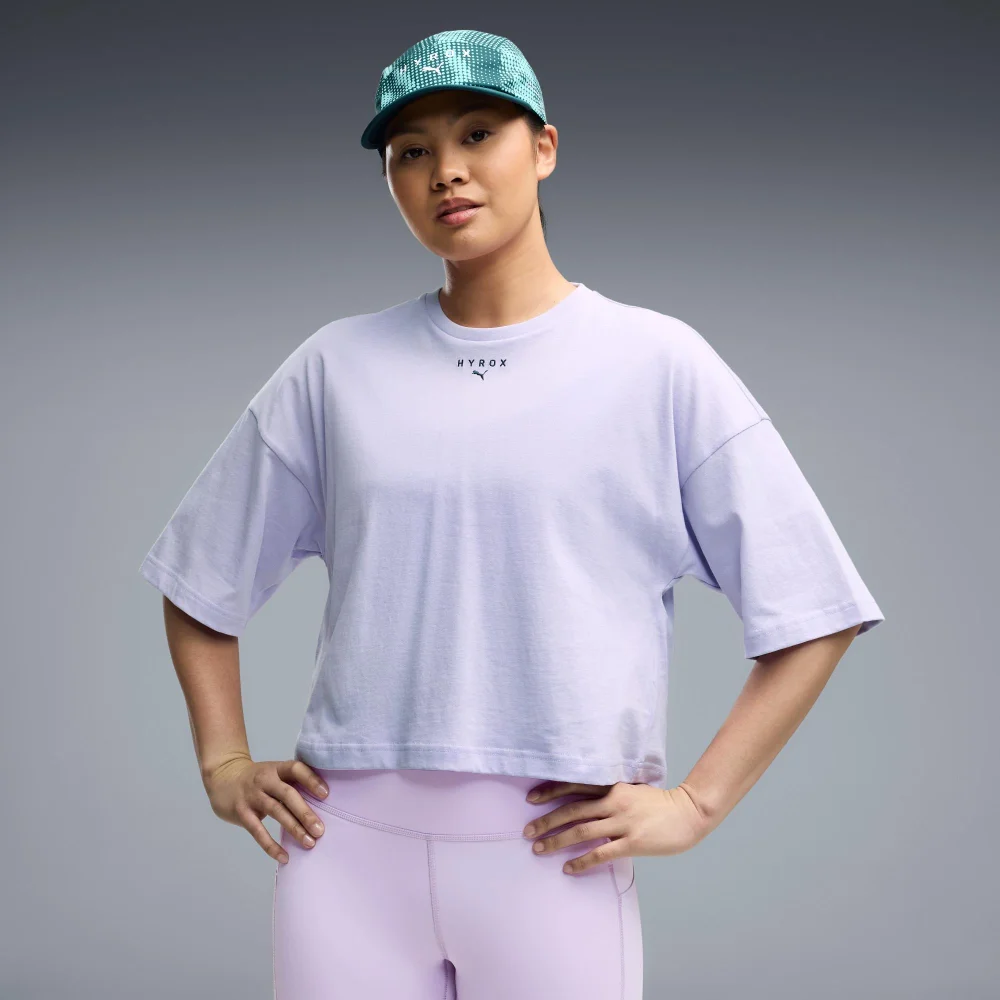WOMEN'S CROPPED LIFESTYLE TEE - purple - XXS Image 1