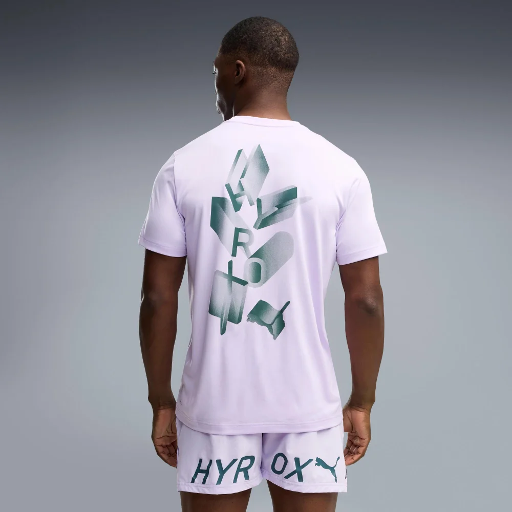 MEN'S POLY GRAPHIC TEE - purple - S Image 1